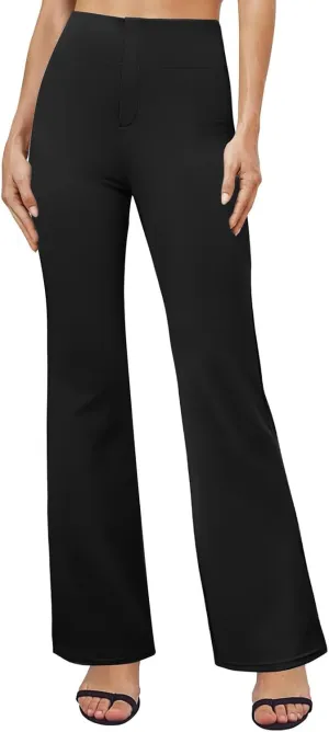 Dress Pants for Women Business Casual Work Pants High Waist Stretchy Trousers Pull On Office Slacks with Pockets