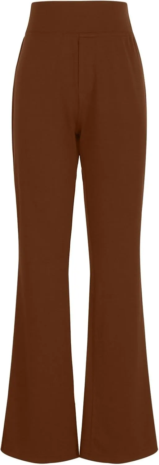 Dress Pants for Women Business Casual Work Pants High Waist Stretchy Trousers Pull On Office Slacks with Pockets