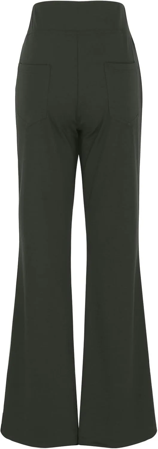 Dress Pants for Women Business Casual Work Pants High Waist Stretchy Trousers Pull On Office Slacks with Pockets