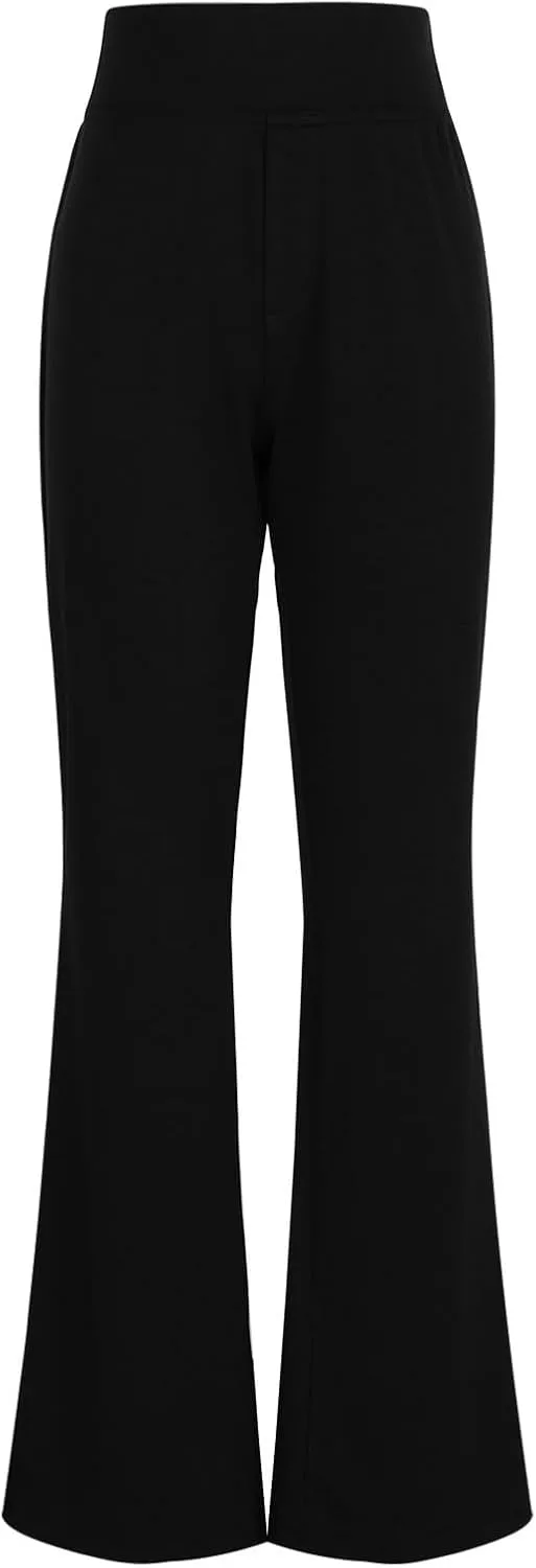 Dress Pants for Women Business Casual Work Pants High Waist Stretchy Trousers Pull On Office Slacks with Pockets