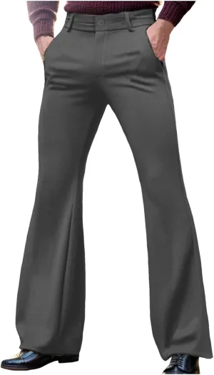 Dress Pants Wide Leg Pants Elastic Waist Solid Color Fashion Comfy Slim Fit Hiking Baggy Casual Pants with Pockets