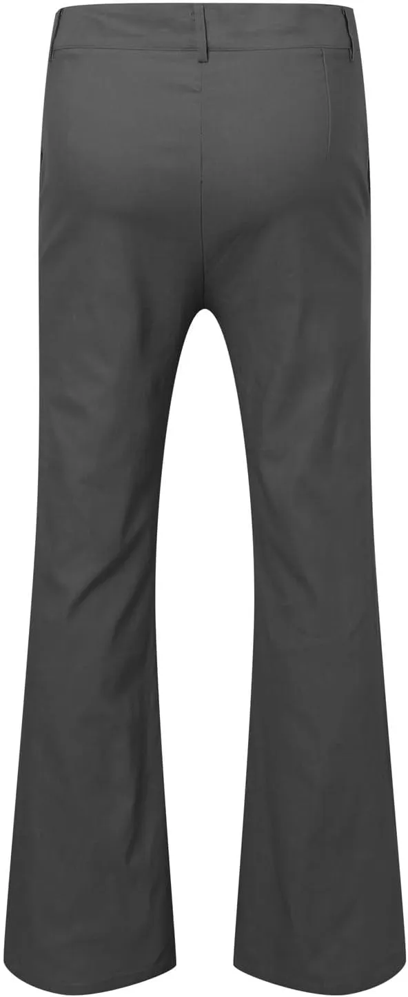 Dress Pants Wide Leg Pants Elastic Waist Solid Color Fashion Comfy Slim Fit Hiking Baggy Casual Pants with Pockets