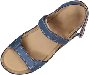 Eduavar Summer Sandals for Women, Sandals Women Comfortable Low Wedge Sandals Ankle Strap Sandals Peep Toe Shoes