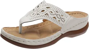 Eduavar Wedge Sandals for Women, Sandals Women Fashion Peep Toe Flip Flops Slip On Sandals Shoes Summer Wedge Sandals