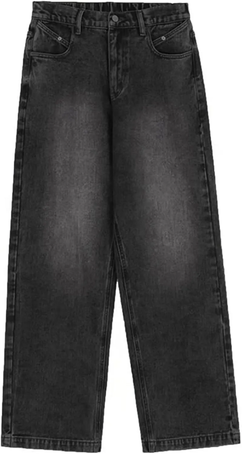 EMMIOL Women Wide Leg Jeans Mid-Low Waist Baggy Jeans Loose Boyfriends Jeans Y2K 90s Denim Pants