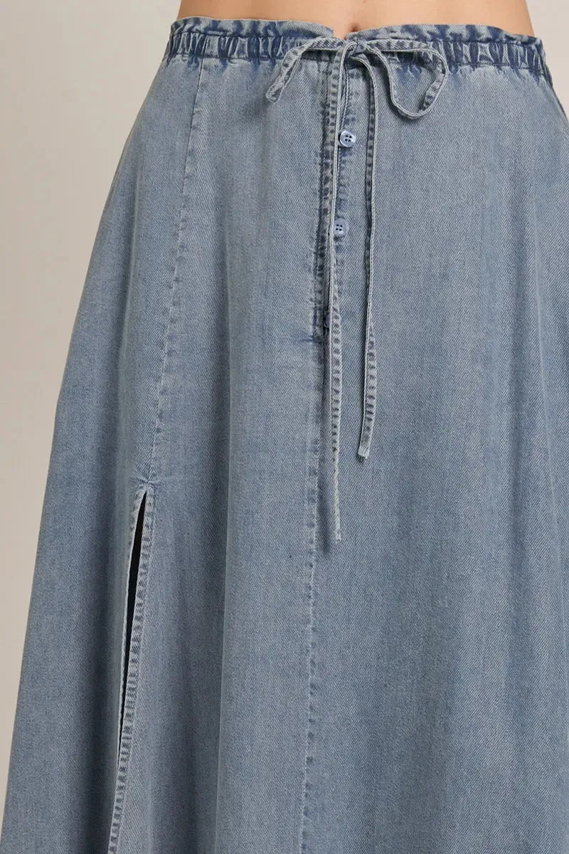 En Creme Howdy Denim Skirt  Effortless Comfort with a Chic Edge
