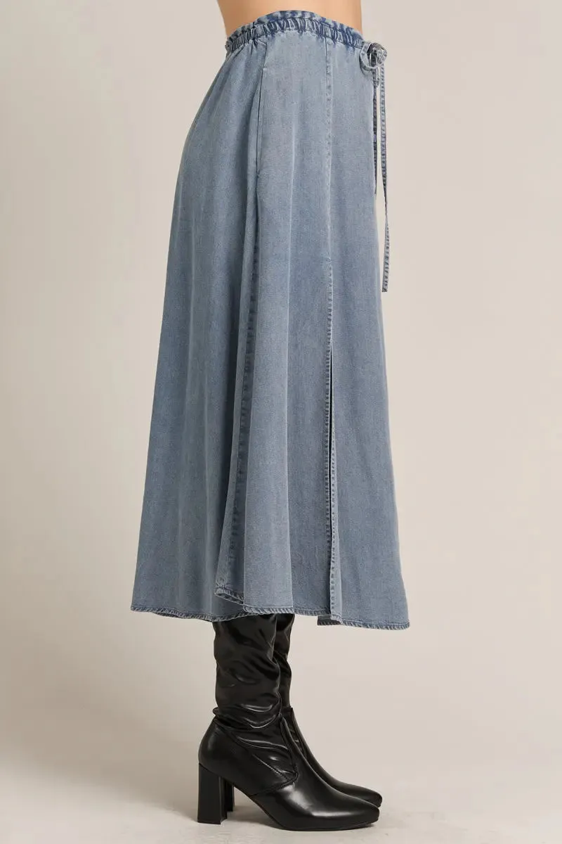 En Creme Howdy Denim Skirt  Effortless Comfort with a Chic Edge