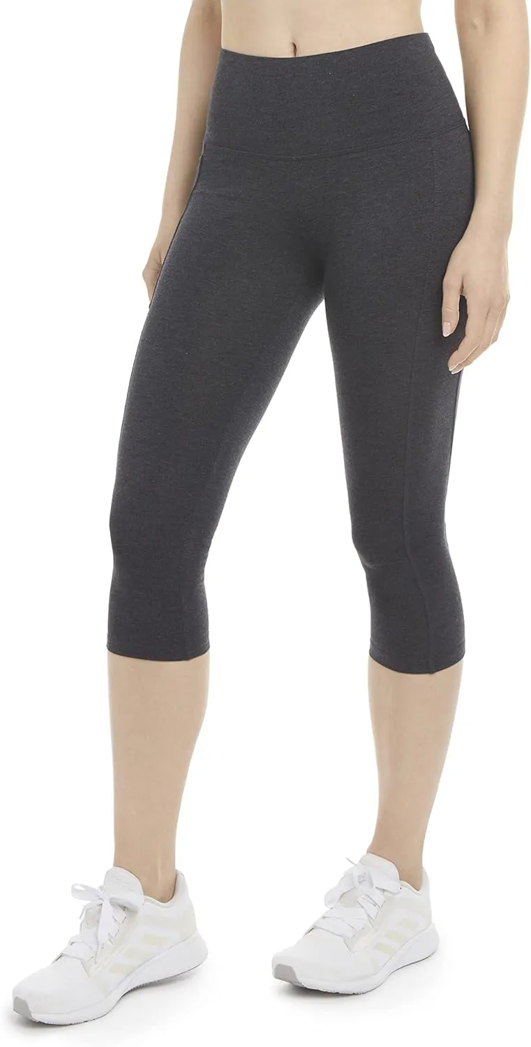 Energy Zone Women's Cotton Stretch Crop Legging with Pockets