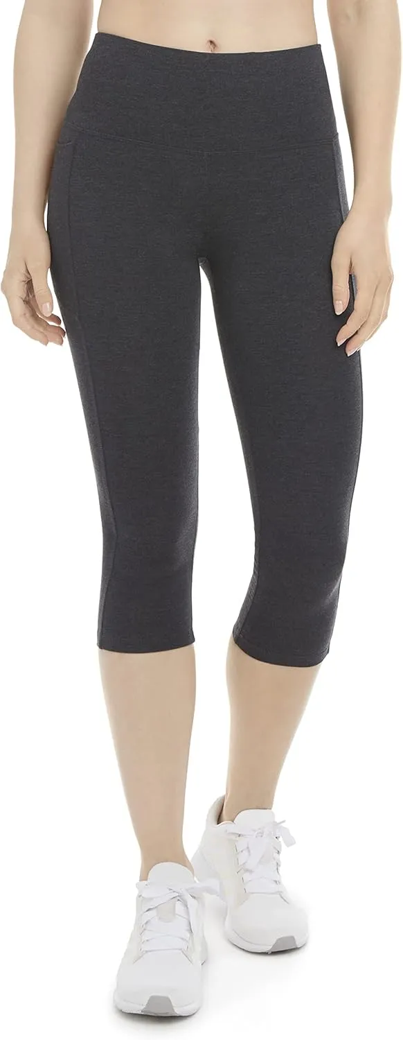 Energy Zone Women's Cotton Stretch Crop Legging with Pockets