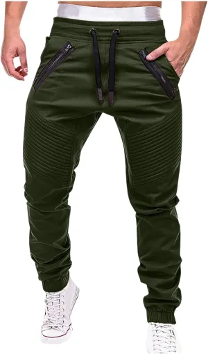 evzosrz Mens Cargo Pants,Joggers Outdoor Fashion Sport Casual Loose Fit Sweatpants Drawstring Athletic Slim Fit Trousers