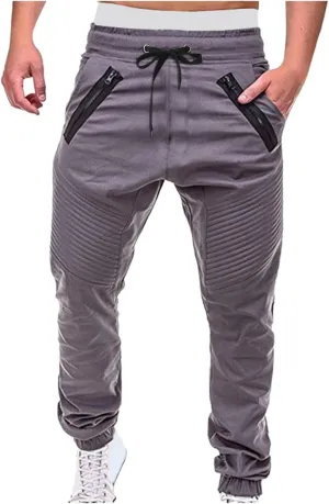 evzosrz Mens Cargo Pants,Joggers Outdoor Fashion Sport Casual Loose Fit Sweatpants Drawstring Athletic Slim Fit Trousers