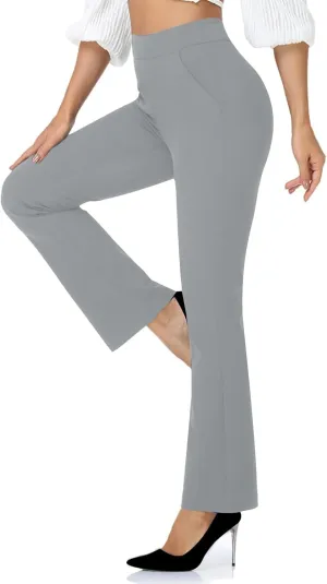 Flare Yoga Pants for Women Dressy Pants Business Casual Pants Work Office Pants High Waist Athletic Workout Leggings