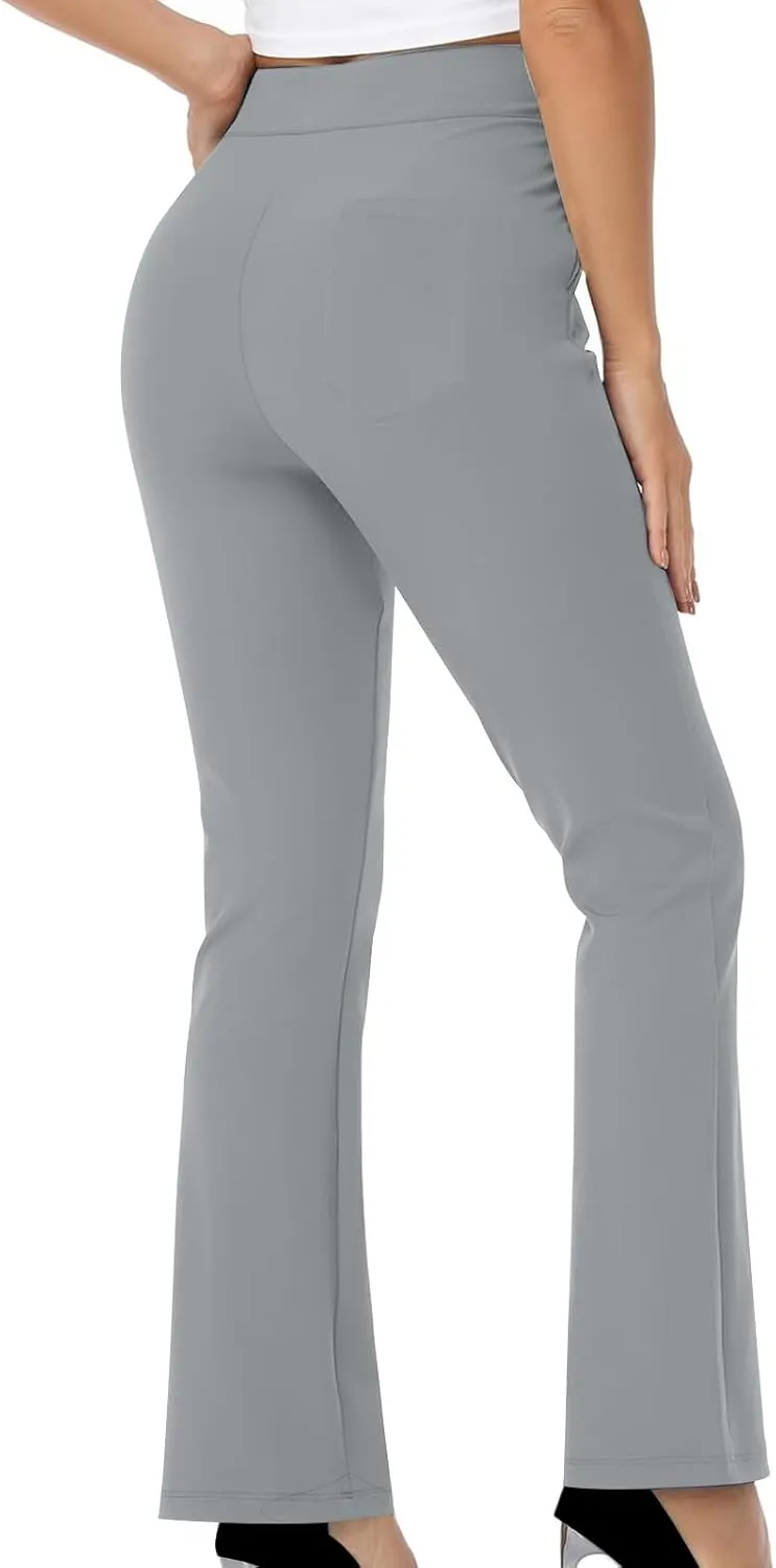 Flare Yoga Pants for Women Dressy Pants Business Casual Pants Work Office Pants High Waist Athletic Workout Leggings