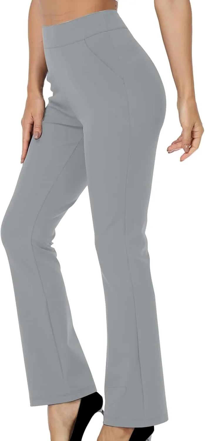 Flare Yoga Pants for Women Dressy Pants Business Casual Pants Work Office Pants High Waist Athletic Workout Leggings