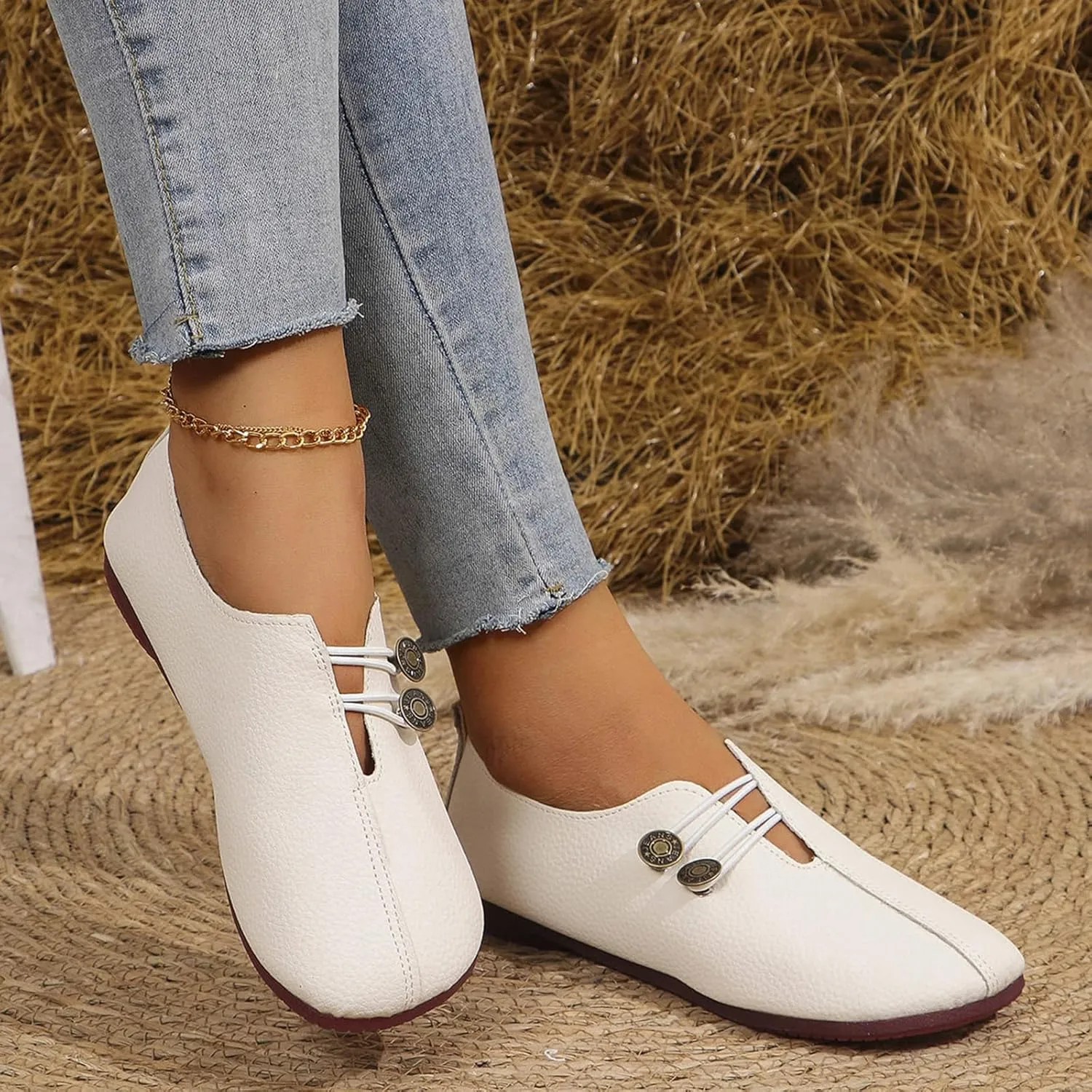 Flat Shoes for Women Dressy Work Comfortable Mules for Women Non Slip Flats Elegant Lightweight Breathable Casual Comfy