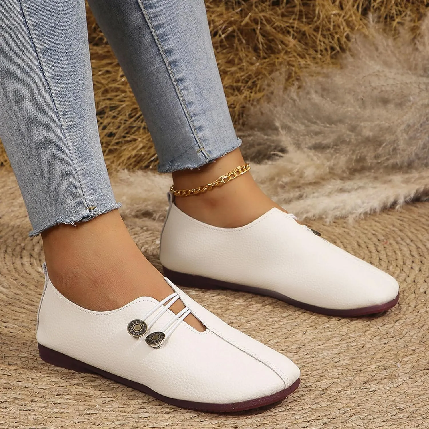 Flat Shoes for Women Dressy Work Comfortable Mules for Women Non Slip Flats Elegant Lightweight Breathable Casual Comfy