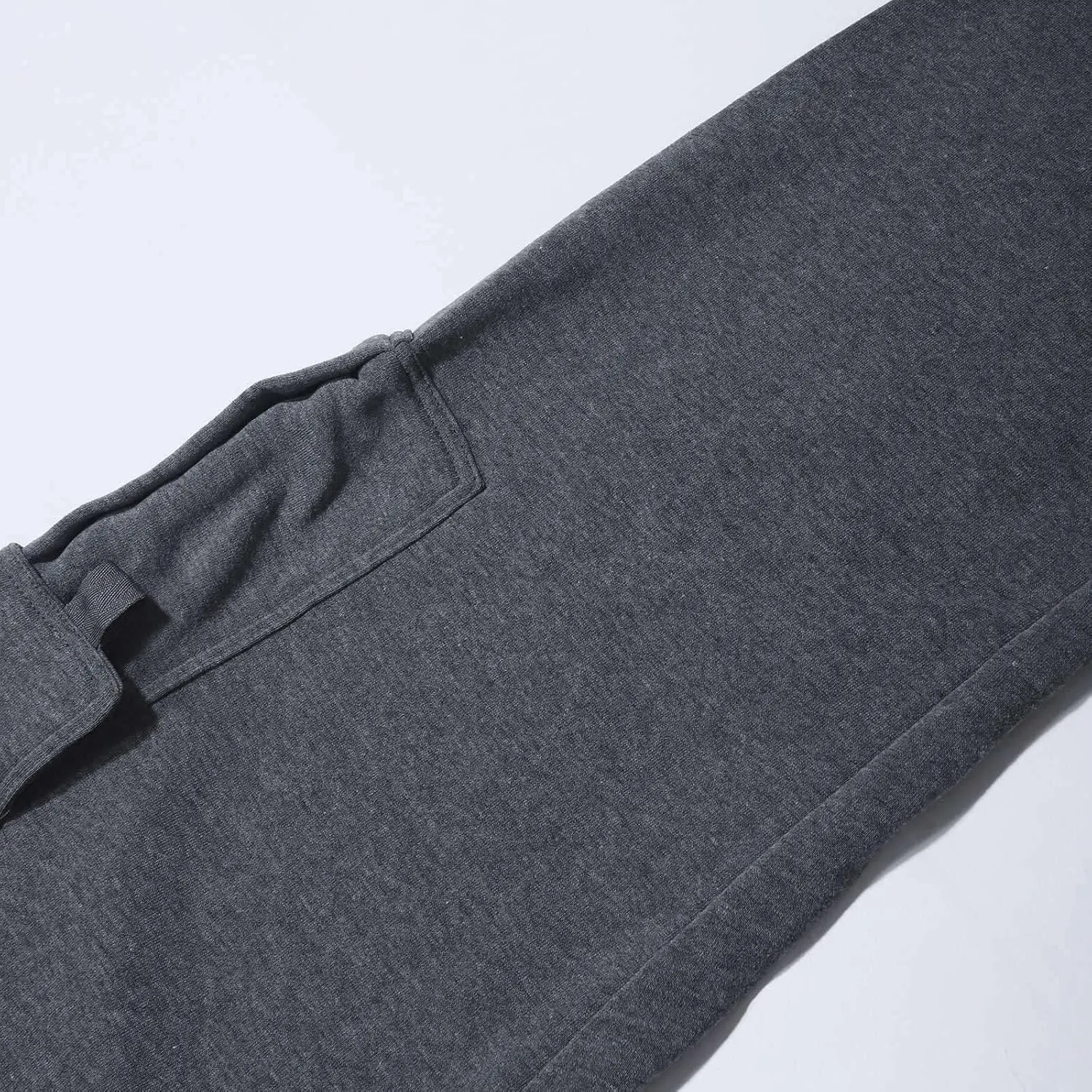 Fleece Cargo Sweatpants for Men Big and Tall Loose Fit Elastic Waist Casual Pants Lightweight Comfy Drawstring Athletic Pants