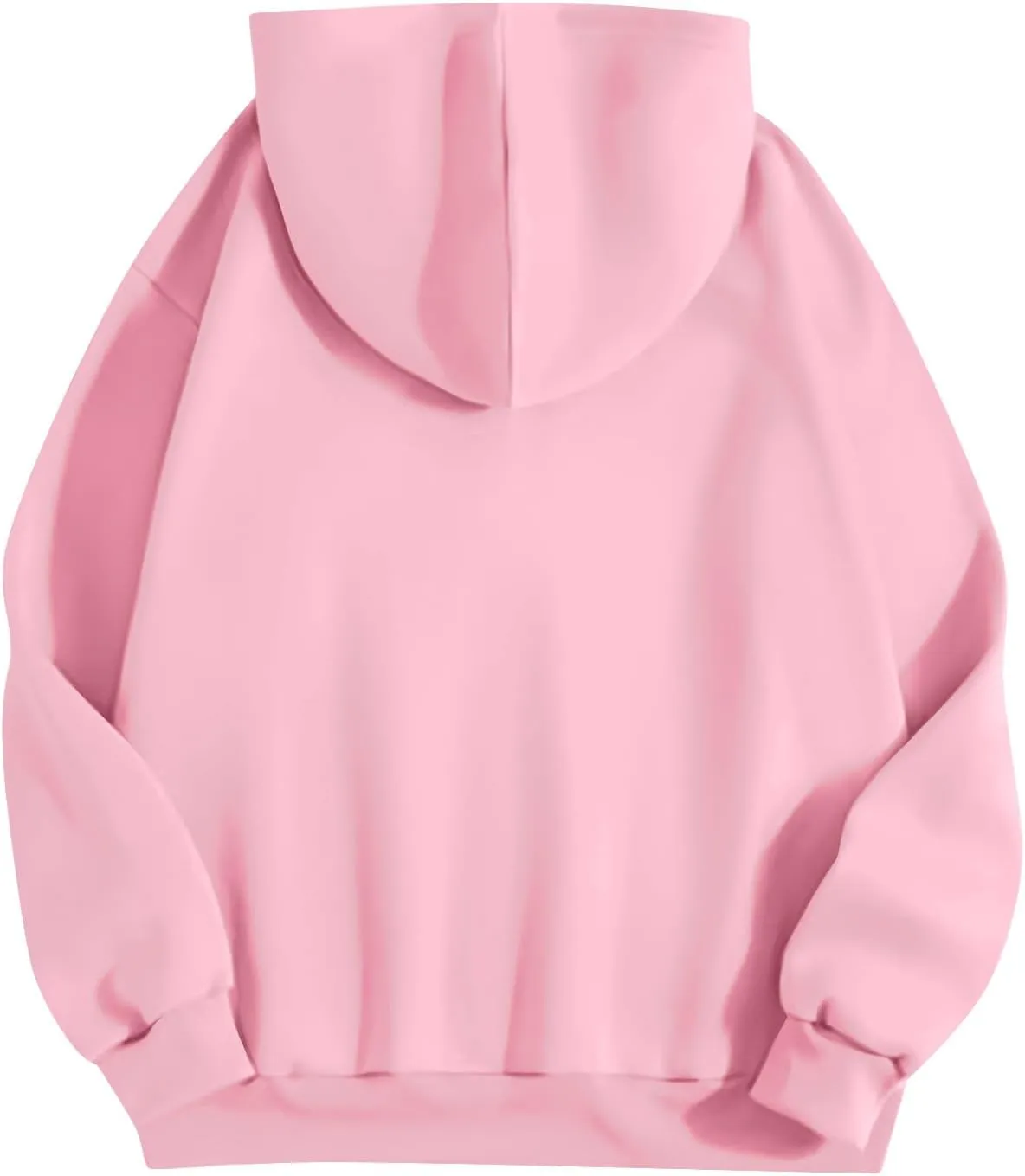 Fleece Hoodie Women Thick Soft Drawstring Oversized Sweatshirt Casual Plain Long Sleeve Pullover Tops with Pockets