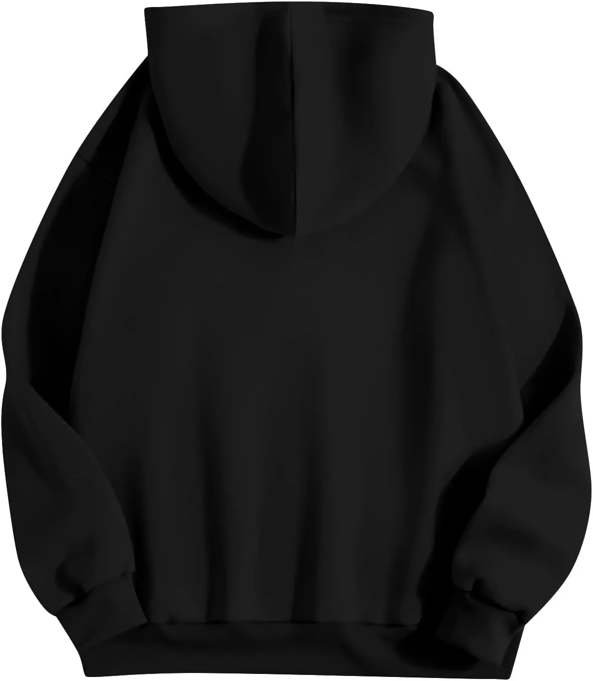 Fleece Hoodie Women Thick Soft Drawstring Oversized Sweatshirt Casual Plain Long Sleeve Pullover Tops with Pockets