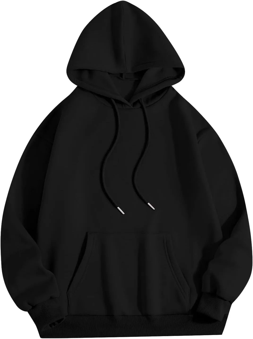 Fleece Hoodie Women Thick Soft Drawstring Oversized Sweatshirt Casual Plain Long Sleeve Pullover Tops with Pockets