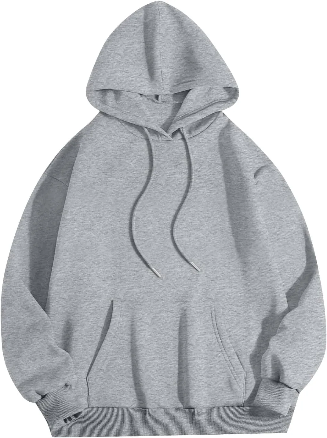 Fleece Hoodie Women Thick Soft Drawstring Oversized Sweatshirt Casual Plain Long Sleeve Pullover Tops with Pockets