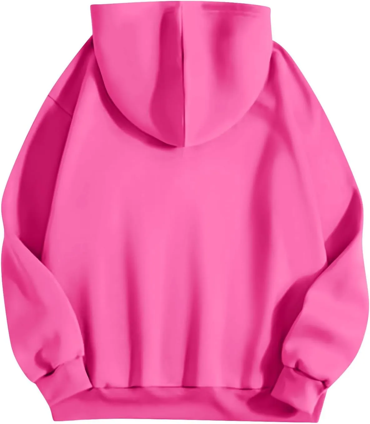 Fleece Hoodie Women Thick Soft Drawstring Oversized Sweatshirt Casual Plain Long Sleeve Pullover Tops with Pockets
