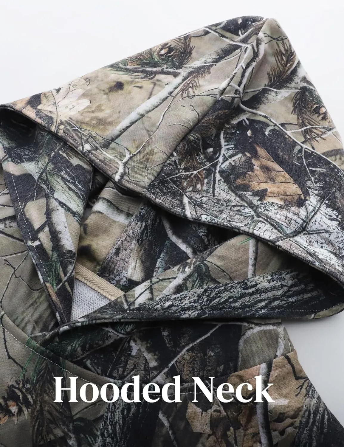 Flygo Mens Camo Hoodie Maple Leaf Print Hooded Sweatshirt Oversized Casual Long Sleeve Graphic Hoodies Fashion Pullover