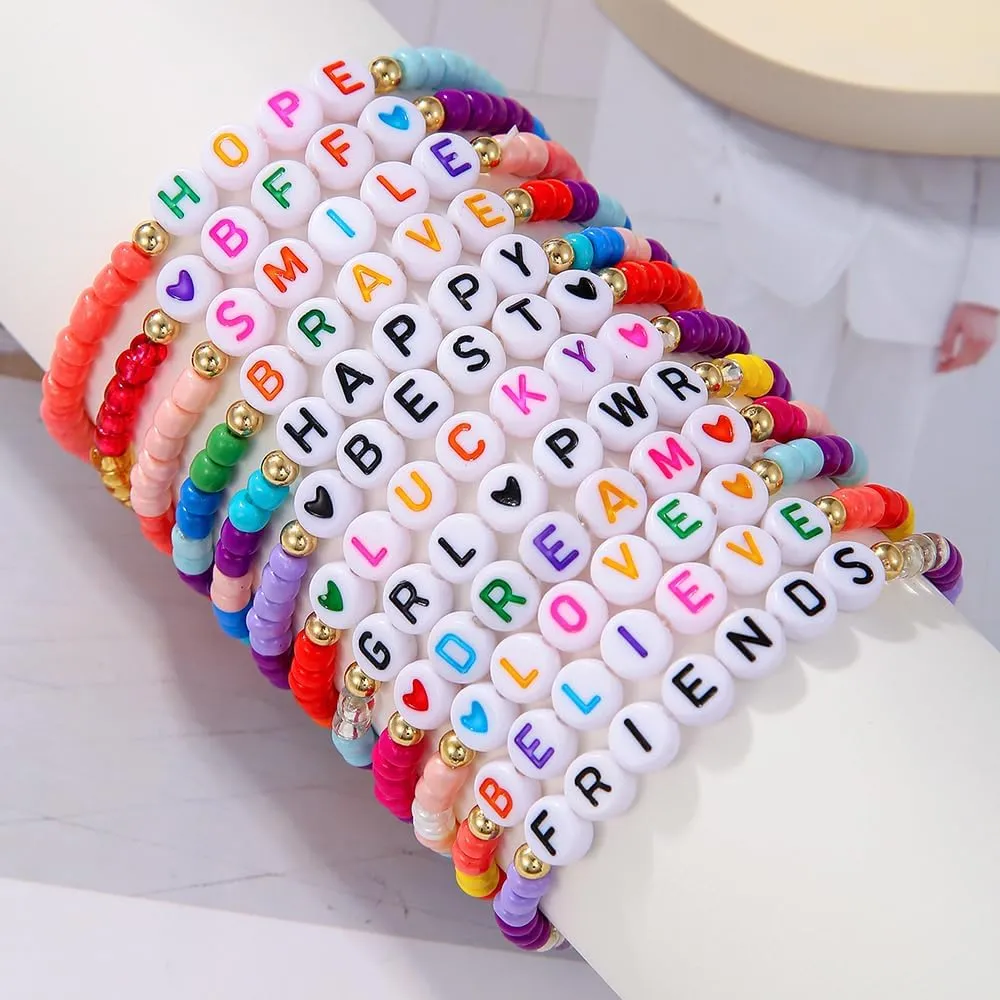 Friendship Bracelets Boho Stackable Bracelets for Women Beach Jewelry Surfer Heishi Clay Bead Bracelets