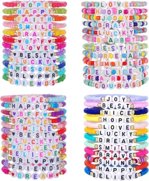 Friendship Bracelets Boho Stackable Bracelets for Women Beach Jewelry Surfer Heishi Clay Bead Bracelets