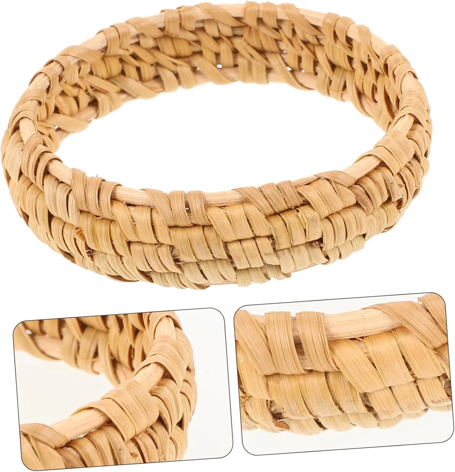 GALPADA Rattan Bracelet Handmade Bracelets Bracelets Women Ethnic Bracelet Round Bracelet Woven Bracelets Bangle