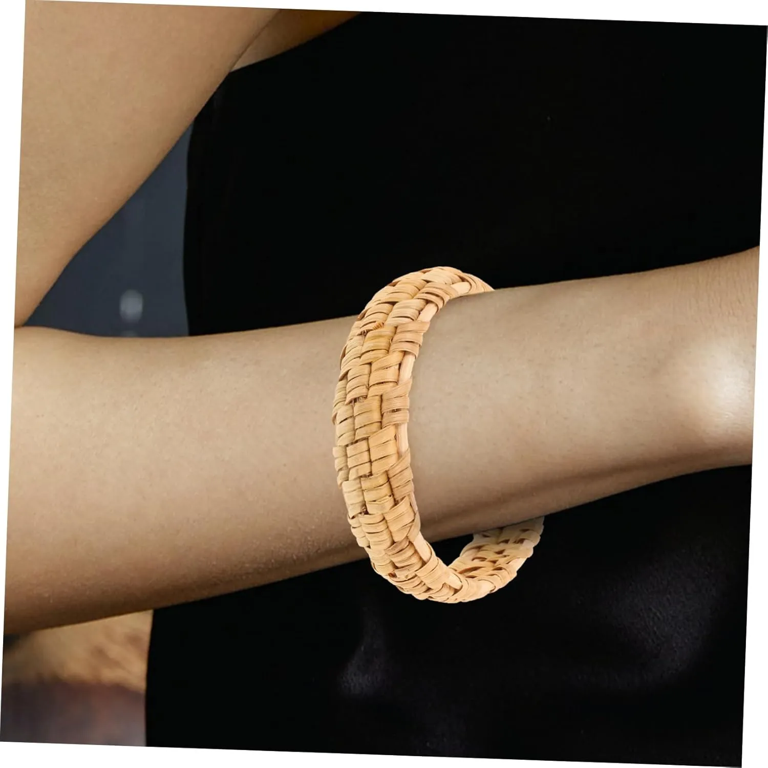 GALPADA Rattan Bracelet Handmade Bracelets Bracelets Woven Bangle Bracelet Braided Bracelets for Women Ethnic