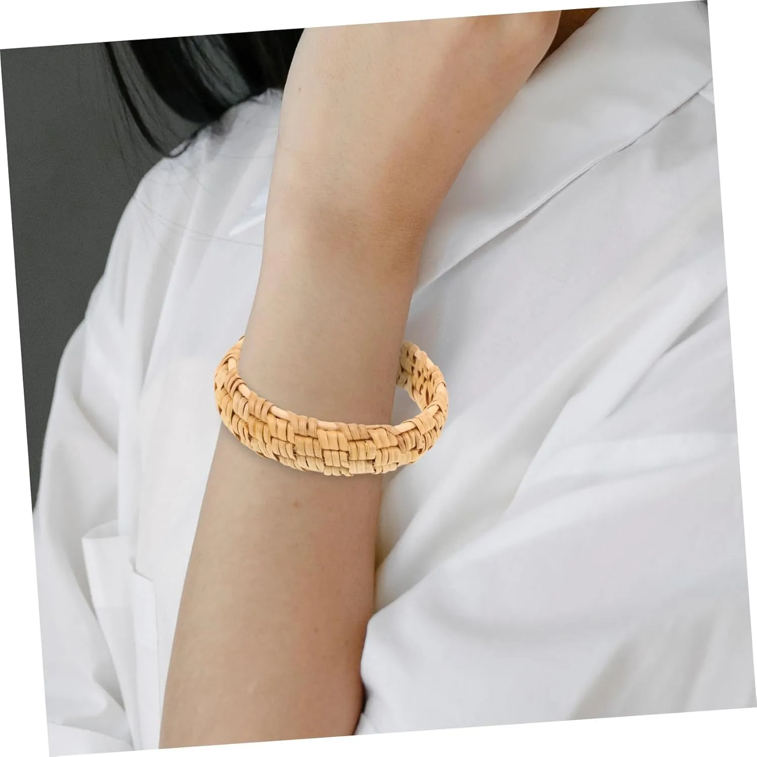 GALPADA Rattan Bracelet Handmade Bracelets Bracelets Woven Bangle Bracelet Braided Bracelets for Women Ethnic