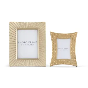 Gold Metal Embossed Photo Frames - 2 Sizes