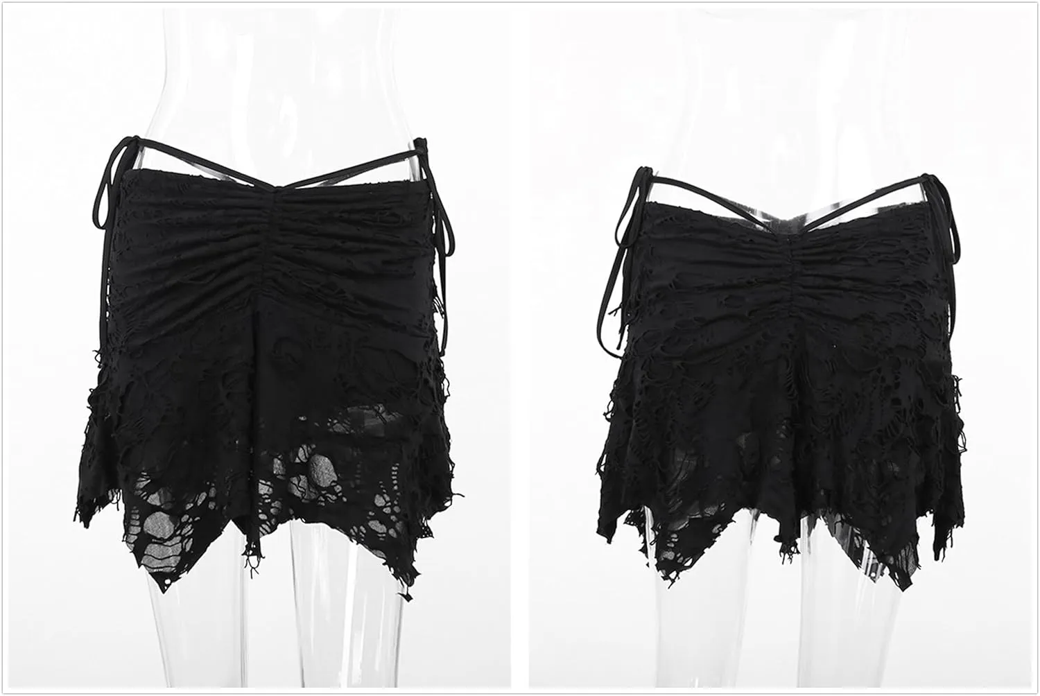 Gothic Skirts for Women Punk Rave Y2k Emo Fairy Grunge Goth Steampunk