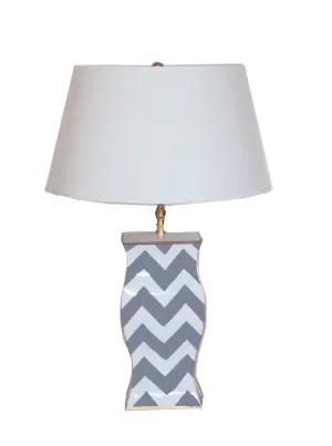 Grey Bargello Lamp