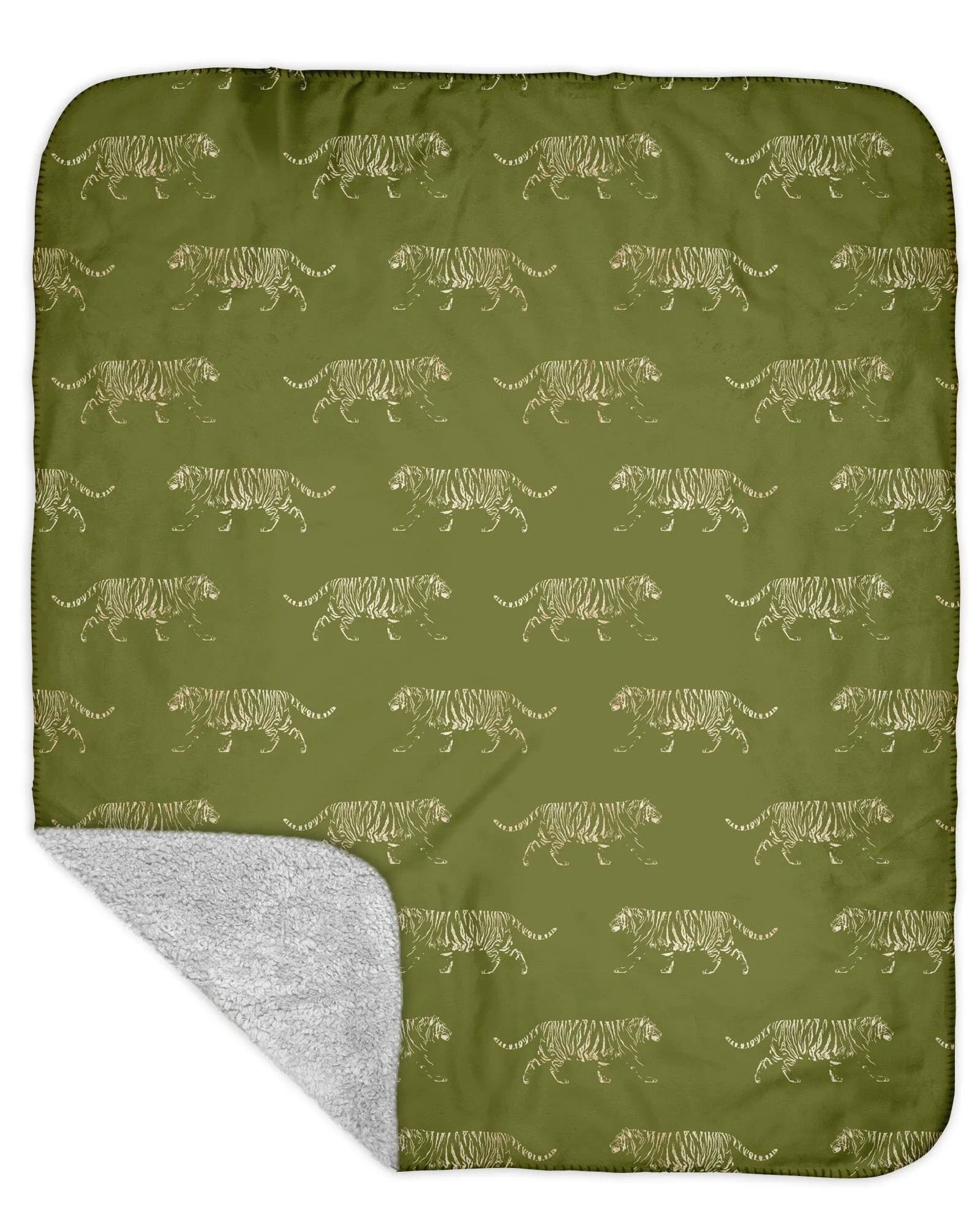 H3XHB Sherpa Back Tiger Pride Blanket
