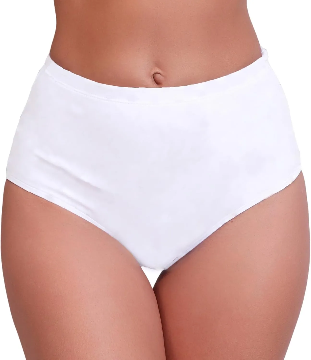 Halcurt Women's High Waisted Swim Bottoms Swimsuit Full Coverage Bikini Bottoms