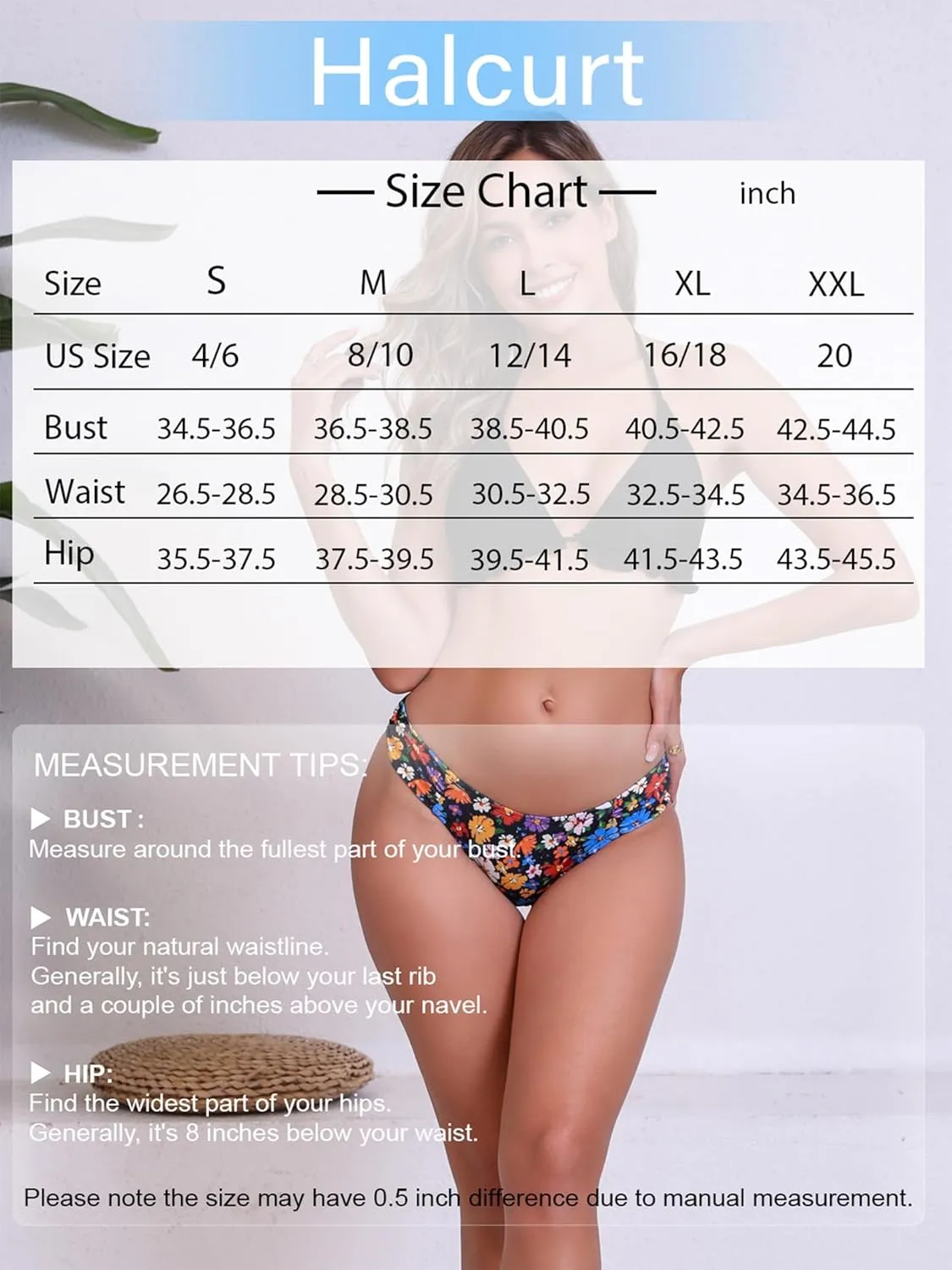 Halcurt Women's Low Waisted Bikini Bottoms Ruched Side Swimsuit Bottoms Swim Briefs