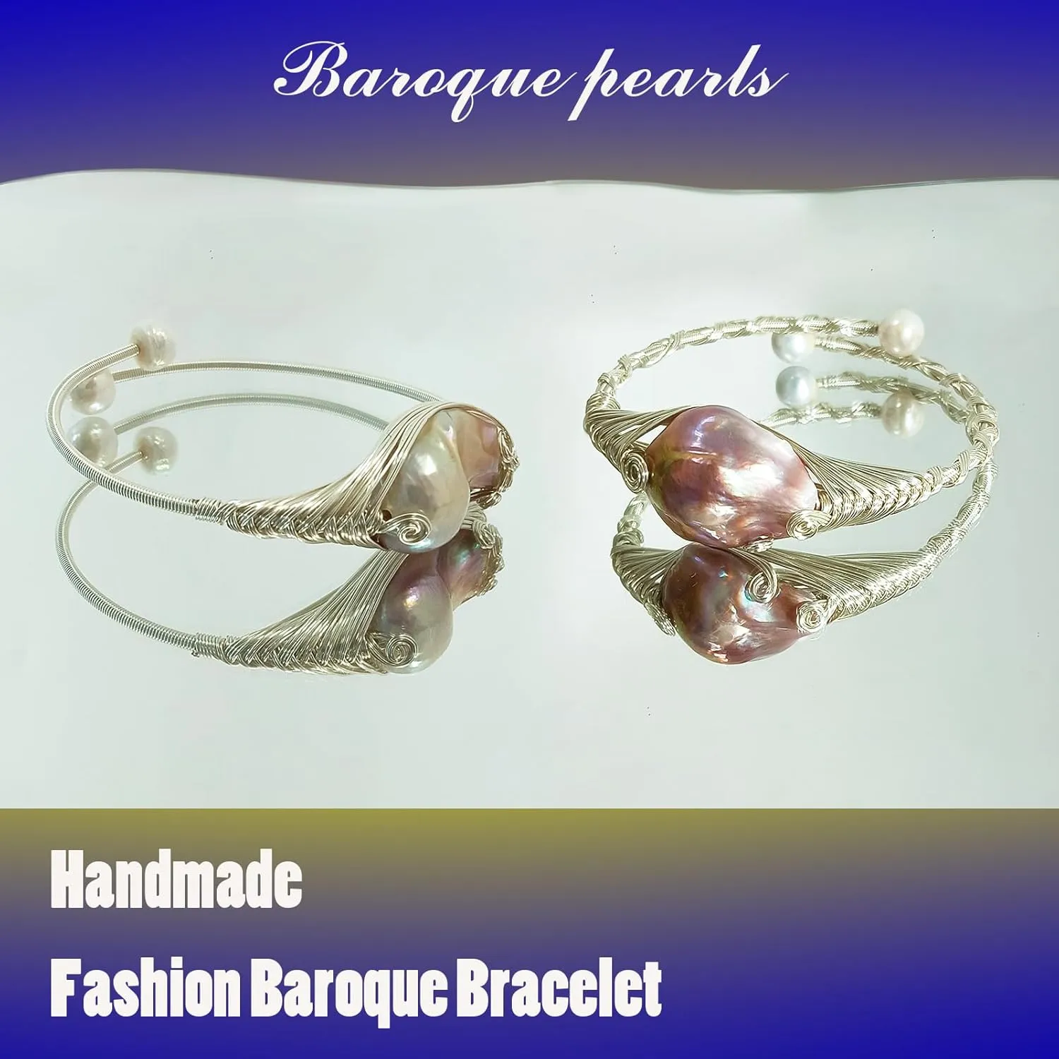 Handcrafted Baroque Bracelet- pearl bracelets for women gold-Women's Bracelets Fashionable Cute Pearl Bracelets