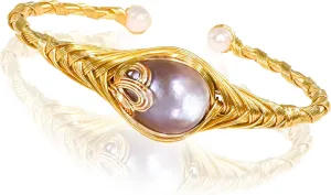 Handcrafted Baroque Bracelet- pearl bracelets for women gold-Women's Bracelets Fashionable Cute Pearl Bracelets