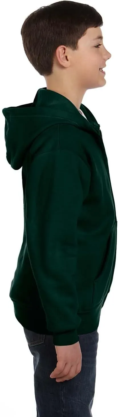 Hanes Boys' EcoSmart Fleece Jacket, Hooded Jacket for Boys, Soft Full Zip Jacket