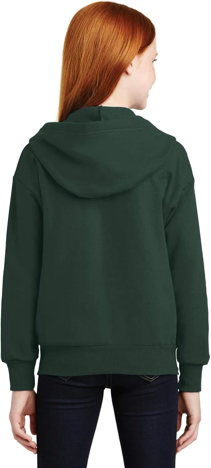 Hanes Boys' EcoSmart Fleece Jacket, Hooded Jacket for Boys, Soft Full Zip Jacket
