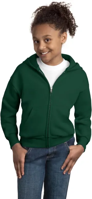 Hanes Boys' EcoSmart Fleece Jacket, Hooded Jacket for Boys, Soft Full Zip Jacket