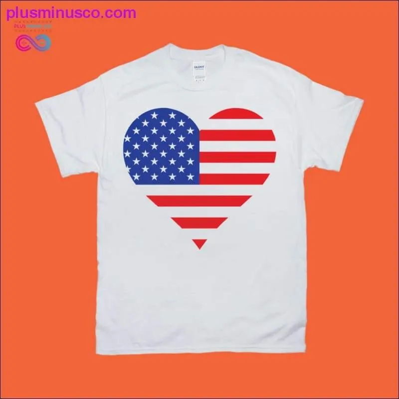 Heart Shaped | American Flag T-Shirts