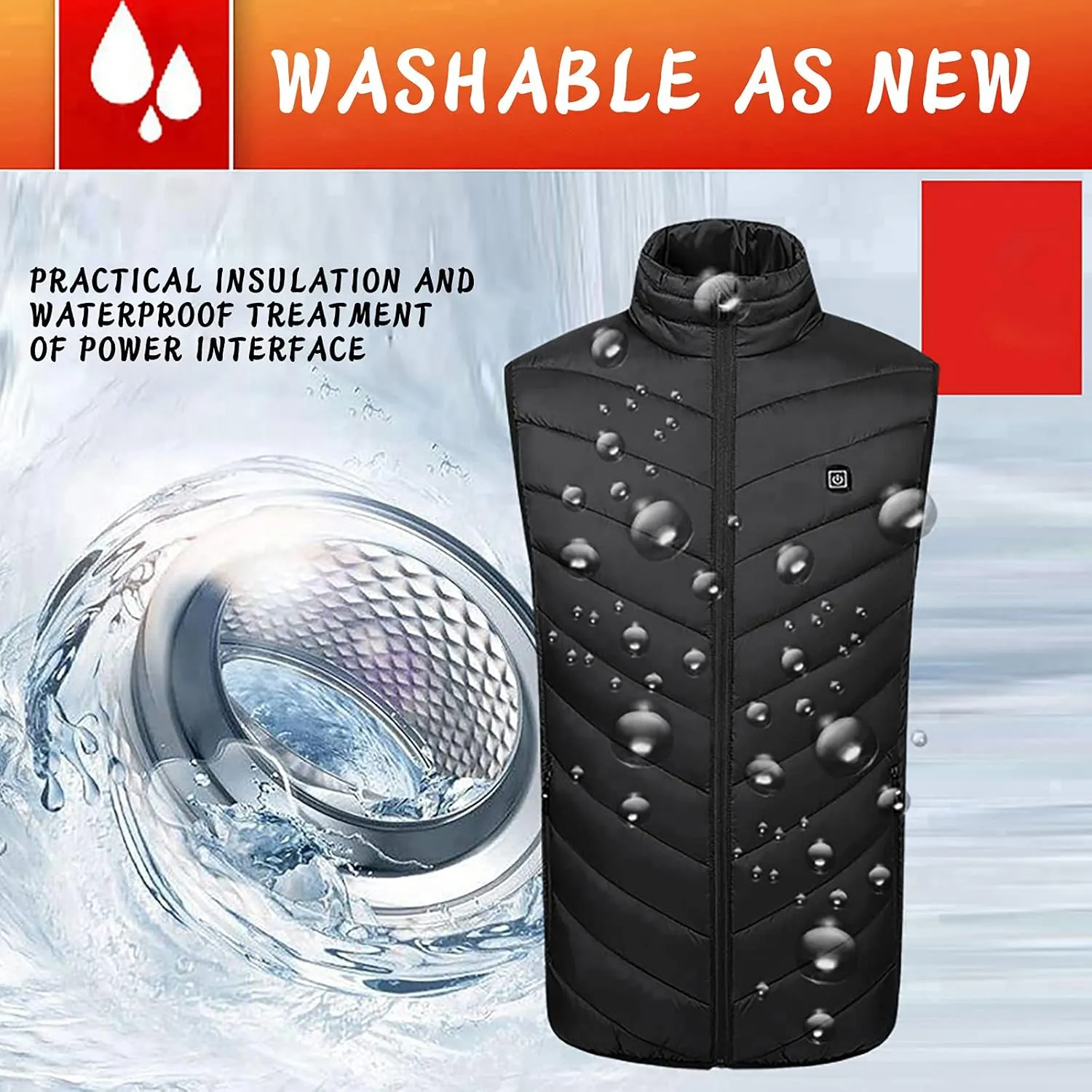 Heated Vest for Men Thermal Jacket Rechargeable Heated Jacket Sleeveless Down Jackets for Women Warm Outdoor Clothing