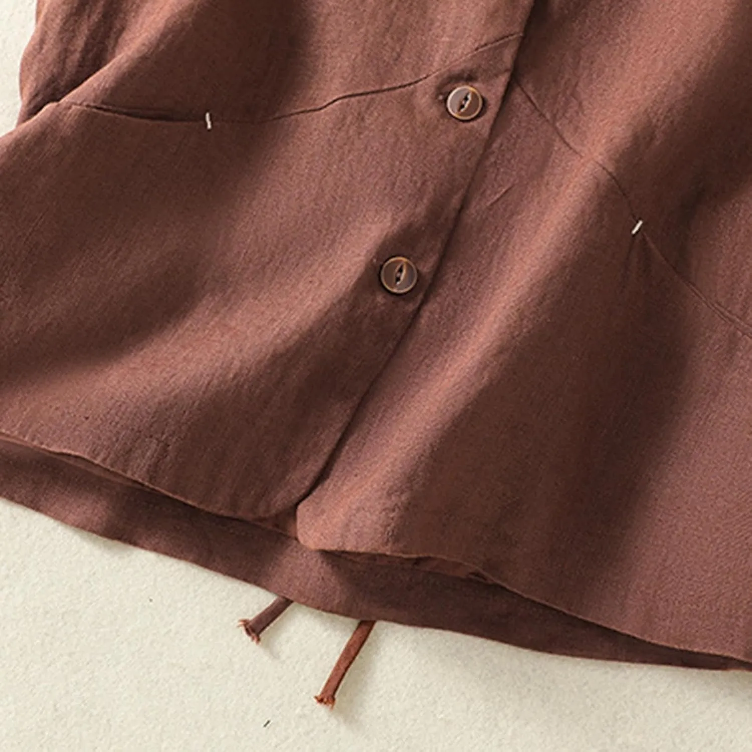 HGps8w Cotton Linen Tank Tops for Women 2025 Summer Loose Button Down Vest Sleeveless Casual Tunic Shirts Blouse