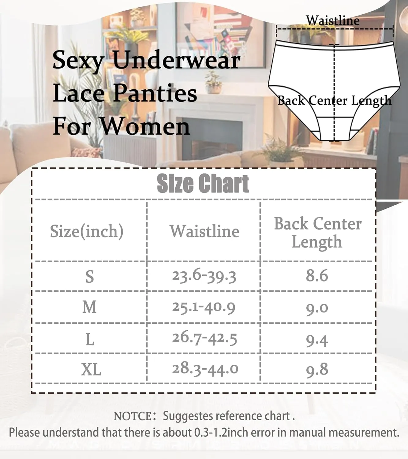 Hibluco Women Lace Underwear Sexy Breathable Hipster Stretch Panties Bikinis