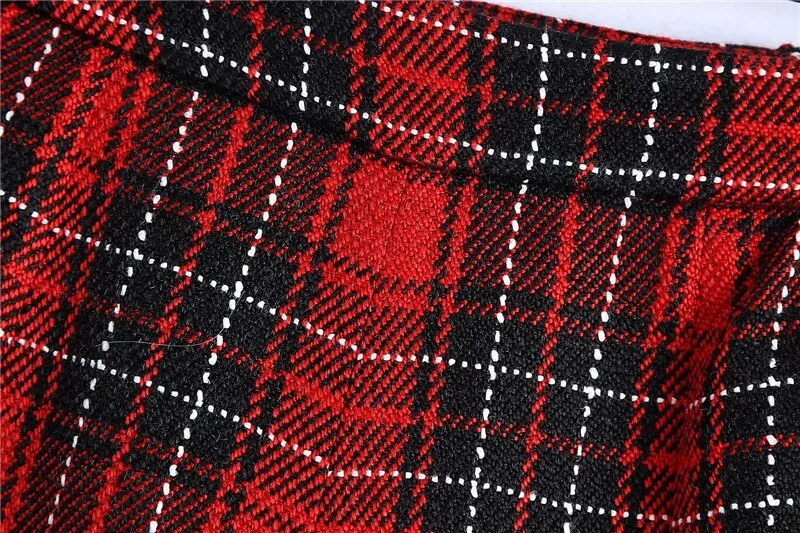 HIGH WAIST CHECK SHORTS