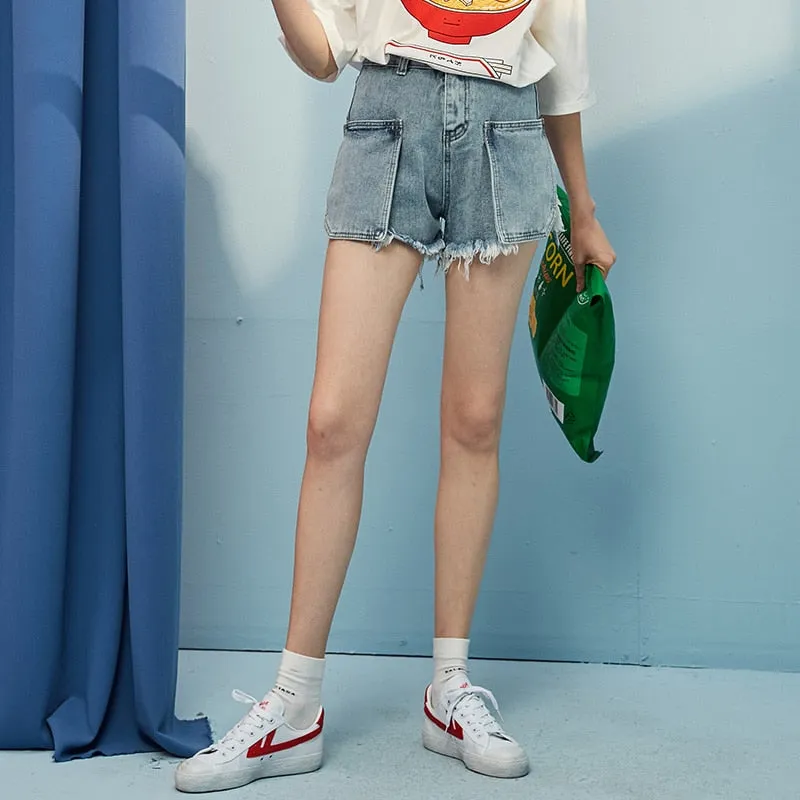 High Waist Denim Shorts