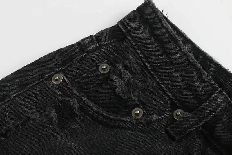 HIGH WAIST DENIM SHORTS
